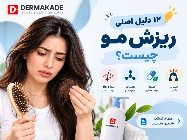 علت ریزش مو چیست؟ ۱۲ دلیل اصلی ریزش مو در زنان و مردان